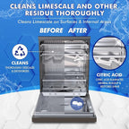Deep Cleaning Dishwasher Cleaner Tablets - 24 Pack (1 Year Supply) Descaler & Deodorizer Pods, Fragrance-Free, Septic Safe - Removes Limescale, Grease, Odors