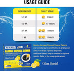 Bastion Garbage Disposal Cleaner Deodorizer Tablets - 24 Pack (1 Year Supply) Powerful Foaming XL 15g Fresh Citrus-Scented Foam Freshener Tabs Clean, & Eliminate Garburator Disposer Sink Odors