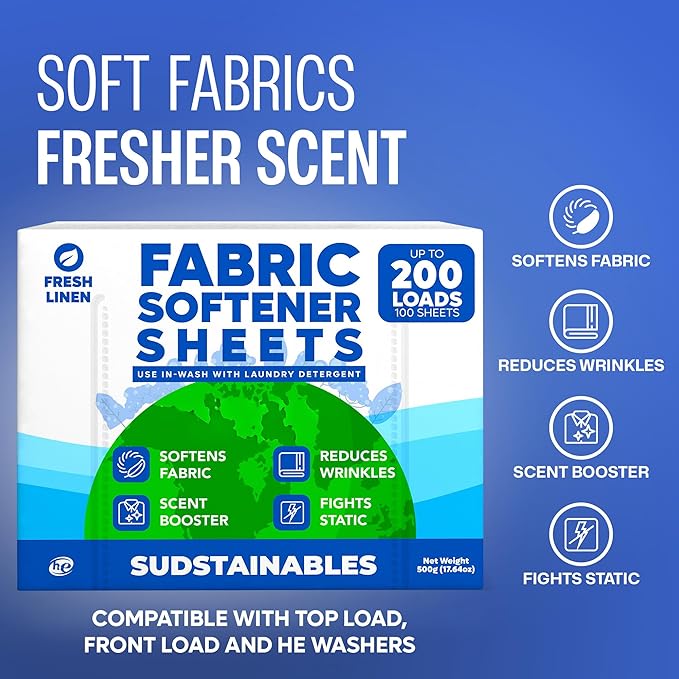 Lavender Laundry Detergent 100 Sheets and Fabric Softener Sheets bundle