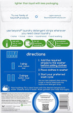 Beyond Laundry Detergent Strips [12 packs of 32 strips] - Fresh Linen - Eco-friendly, Hypoallergenic. Travel friendly. Dissolvable Strips