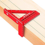Mini 3D Multi-Angle Measuring Square Ruler, WT102C High Precision Hole Scribing Woodworking Tools, 0-90° Aluminum Alloy Carpenter Square Metric Wood Working Tools