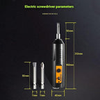 Electric Screwdriver, Mini Portable Automatic Home Repair Tool Kit with Led Light, USB Rechargeable Cordless Magnetic Screwdriver (02)