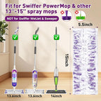Funtin Power Mop Pads for Swiffer PowerMop, Unscented Disposable Mop Refills, Thickened Multi-Surface Replacement Mopping Pad, Dry & Wet Use for Floor Cleaning (40 Packs)