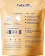 BLUELAND Laundry Detergent Tablets, 120 Count, Spring Bloom Scent, Plastic-Free Eco-Friendly Pods, Sheets, Liquid Alternative - Safe for Sensitive Skin, Gentle