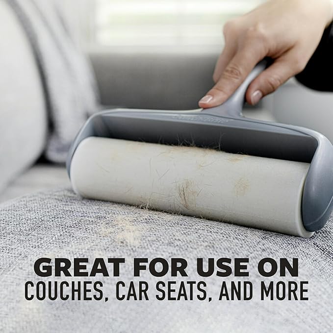Scotch-Brite Extreme Clean Large Lint Roller Refills, 50% Stickier*, Heavy Duty for Removing Debris and Pet Hair on Clothes, Furniture, Cars, Offices & More, 4 Pack, 240 Adhesive Sheets Total