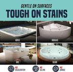Hot Tub Surface Cleaner – Fast Acting Formula, Easy Spray & Wipe Use, For Acrylic, Vinyl, Fiberglass, Inflatable, Swim Spa & Jet Tubs, Removes Dirt, Grime & Waterline Residue – Made in USA, 16 oz
