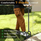 Manual Edger Lawn Tool, 39 Inch V-Shaped Garden Lawn Edger with Foot Pedal & T-Handle for Lawn Care, Heavy Duty Hand Lawn Edging for Driveway, Garden Bed, Sidewalk
