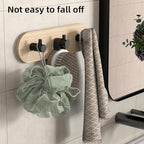 Kayqi 304 Stainless Steel Modern Large Hooks, Suitable for Various scenarios Such as bathrooms, Kitchens, bedrooms, Offices, etc. (Set of 2) (Black)