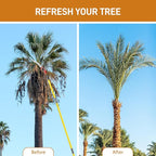 VINGLI Manual Pole Saw for Tree Trimming, 26 ft Extendable Tree Pruner, Sharp Steel Blade and Scissors, High Tree Branch Cutter with Lightweight 8 Fiberglass Long Handles, for Pruning Palms and Shrubs