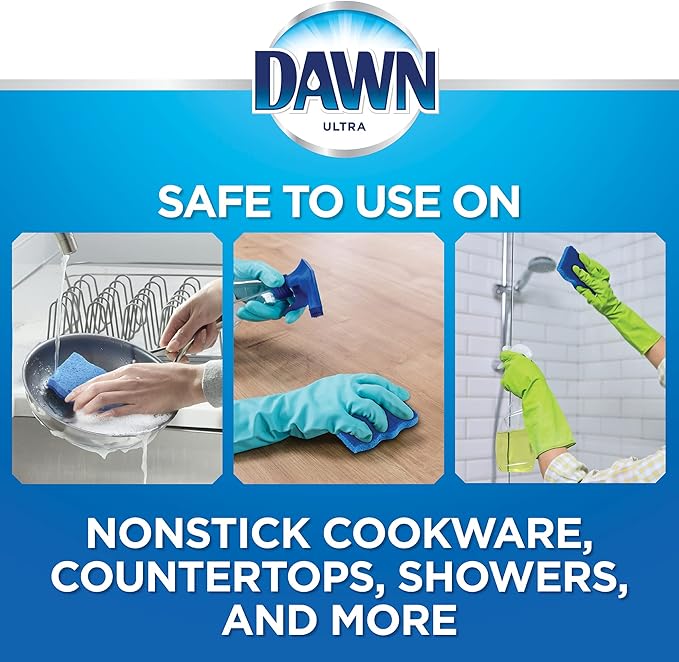Dawn Non-Scratch Kitchen Dish Sponges, Blue (Pack of 9)