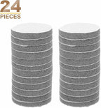 HARFINGTON 24pcs Scrubber Scouring Pads 800 Grits 3 Inch Drill Power Brush Hoop and Loop Surface Conditioning Disc Drill Scuffing Disc Scrub Pads for Home Kitchen Cleaning, Gray