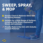 Zep Hardwood and Laminate Floor Cleaner - 32 Oz (Case of 4) - ZUHLF324 - Cleans Spots, Stains, and Scuffs while Restoring Shine on Hardwood, Laminate, Cabinet Doors, Crown Molding, and MORE