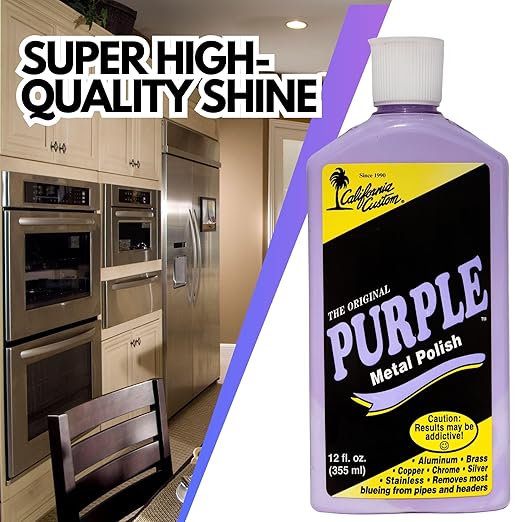– Purple Metal Polish & Aluminum Deoxidizer Kit, Great for Aluminum, Brass, Copper, Chrome, Silver, Stainless and Gold - 2 Sets