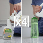 Bona Multi-Surface Floor Cleaner Refill - 128 fl oz - Lemon Mint - Residue-Free Floor Cleaning Solution refill for Spray Mop and Spray Bottles - For Use on Stone, Tile, Laminate, and Vinyl Floors