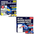 Washing Machine Cleaner Tablets Top Load 28 Pack & Dishwasher Cleaner Deodorizer Descaler Tablets 28 Pack Bundle - 1 Plus Year Supply - Septic Safe Eco Friendly Formula