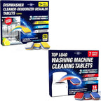 Washing Machine Cleaner Tablets Top Load 28 Pack & Dishwasher Cleaner Deodorizer Descaler Tablets 28 Pack Bundle - 1 Plus Year Supply - Septic Safe Eco Friendly Formula