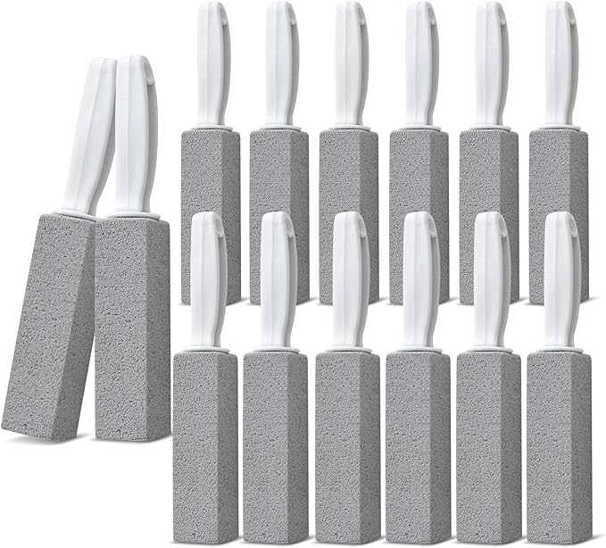 Emycool Pumice Stone Toilet Bowl Cleaner, 14 Pack Toilet Pumice Stone with Handle for Toilet Cleaning, Bathtubs, Sinks, Swimming Pools, Grills