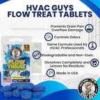 AC Drain Pan Tablets 12PK | Flow Treat Tablets Prevents Odors, Keeps HVAC Drain Pan Clean, Prevents Overflow | One Tablet Lasts up to 4 Weeks