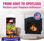 Quick 'n Brite Fireplace Gel Cleaner for Brick, Stone, Rock, Tile, and Marble, Nonabrasive Fireplace Cleaner, Made in the USA, 16 oz