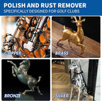 Brass Polish Copper Cream Cleaner Kit - Instant Polishing Cream And Protective Tarnish Removal, Metal Cleaner And Brightener For Antiques, Music Instruments, Copper Kettle And Sinks