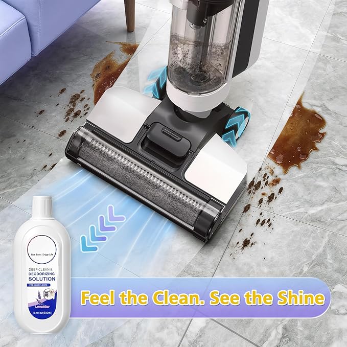 2 Pack Floor Cleaning Solution for Tineco, Lavender Scent, Deep Cleans Multiple Hard Floors for iFLOOR Series, FLOOR ONE S3 / S5 / S6 / S7 / S9 Artist Series Wet Dry Vacuum (33.8 OZ)