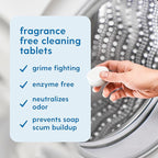 M3 Naturals Washing Machine Cleaner Tablets - Oxygen Based HE Top & Front Load Washer Cleaner and Deodorizer Compatible with LG Whirlpool & Most Major Brands - Removes Residue (1 Year Supply)