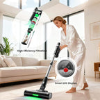 soges Auto-Empty & Self-Charging Cordless Stick Vacuum Cleaner with HEPA Enclosed Barrier System, Lightweight Handheld for Pet Hair, Carpets, Hard Floors, Up to 45 Min Runtime, Charging Dock Included