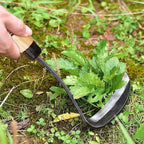Kana Hoe 217 Japanese Garden Tool - Hand Hoe/Sickle is Perfect for Weeding and Cultivating,Solid Wood Handle for Gardening Tools