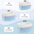 Blanket Basket,Rectangle Woven Baskets for Storage,30L Laundry Basket for Decorative Nursery Blanket,Toys,Dirty Clothes and Magazine in Shelves,Baby Room,and Living Room