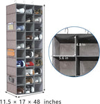 Libeder 30 Section Hanging Shoe Organizer for Closet, Hanging Closet Organizers with 6 Side Mesh Pockets, Shoe Storage Hanging Shoe Rack, Space Saving Shoe Holder