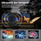 Bat Deterrent Devices,Bat Repellent for Attic,Rechargeable Bird Repellent,Porch & House | Bats Removal Do It Yourself for Indoor & Outdoor | Friendly to Human & Pet (4, Black)