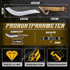 Purple Dragon Heavy Duty Machete for Cutting Trees – Japanese Forged Survival Machete with Tiger Head Handle, Gardening Machetes with Leather Sheath, Yard Work & Outdoor Camping Machetes