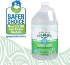 Charlie’s Soap Laundry Liquid (160 Loads, 1 Pack) Natural Deep Cleaning Hypoallergenic Laundry Detergent – Eco-Friendly, Safe and Effective