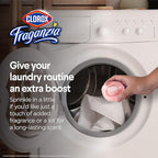 Clorox Fraganzia Laundry Scent Booster Crystals, In-Wash Fragrance Beads for Fresh-Smelling Clothes & Linens, Safe for All Fabrics & Colors, Easy-Pour Bottle, Rose Scent, 70 Oz