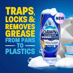 Dawn Platinum Plus PowerSuds EZ-Squeeze Dish Soap Liquid, Dishwashing Liquid, Grease Removal, Upside Down Bottle, Fresh Rain Scent, 2x17.4 Fl Oz Bundle