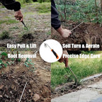 Hand Weed Puller Dual-Action 4-Claw Weeder with Ergonomic Grip Garden Tool for Efficient Root Removal Precision Weed Extraction Ideal for Garden Enthusiasts