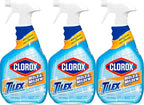 Clorox Plus Tilex Mold and Mildew Remover with Bleach, Spray Bottle, 32 Fluid Ounces, Unscented, Pack of 3