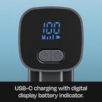 BUFF Fabric Shaver + Lint Remover, Sweater Defuzzer with 3 Motor Speeds, Remove Pills from Blankets, Couch, Clothing, Furniture, Stainless Steel Blade, USB-C Rechargeable – Black