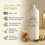 R&W CO. Original 32 oz Premium Mop Soap Brazilian Waves Scented, Gentle Floor Cleaner for all Surfaces, Non-Toxic, Pet and Skin Safe Formula, Streak-Free Shine