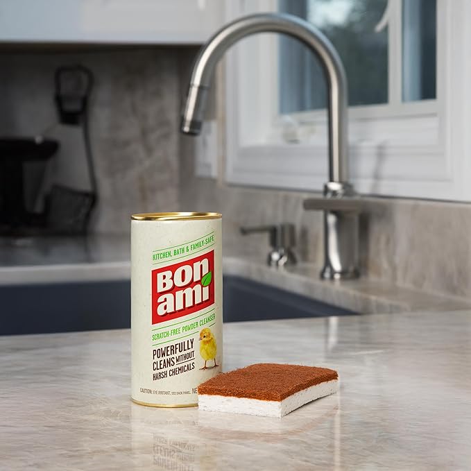 BON AMI Powder Cleanser for Kitchens & Bathrooms - All types of Surfaces, Cleans Grime & Dirt, Polishes Surfaces, Absorbs Odors (12 Pack)