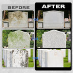 JAOJAO Headstone Cleaner, Stone Cleaner Gravestone Cleaning Kit Restoring and Protecting Tombstones Efficient Cleaning No Damage to Stone for Graves Cemetery Gravestone, 250ml Transparent