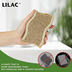 LILAC 12 Pack Natural Cellulose Sponges for Dishes - Non-Scratch Kitchen Scrub Sponges - 100% Biodegradable & Eco-Friendly Cleaning Sponges for Non-Stick Cookware, Bathroom & Household