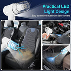 Handheld Vacuum Cordless 13000pa, Car Vacuum Portable Cordless, Type-C Rechargeable Lightweight Mini Handheld Vacuum Cleaner, High Power Car Vacuum Cleaner with LED Light for Car Home Pet (White)