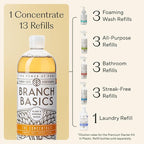Branch Basics Concentrate (33.8 oz) + Oxygen Boost (4 lbs) | Multi-Surface All Purpose Cleaner Concentrate + Natural Stain Remover, Grout Cleaner | Human-Safe, Fragrance Free