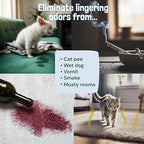 Sunny & Honey Carpet Deodorizer Powder - Pet Safe Freshener for Carpets, Pet Beds and Car Seats - Lemon Odor Eliminator for Cat Urine and Wet Dog Smells (20 oz)