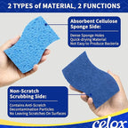 CELOX Sponge for Cleaning Kitchen and Household, Blue