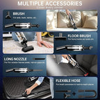 dormzie Handheld Vacuum Cordless, Car Vacuum with 16000Pa Powerful Suction, Lightweight at 1.3 lbs, Type-C Charge, Multiple Accessories, Rechargeable Vacuum Cleaners for Home Office Car Pet