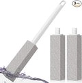 4TH Pumice Stone Toilet Bowl Cleaning – Pumice Sticks with Long Handle, Ideal for Removing Hard Water Rings and Stains, Eco-Friendly and Scratch-Resistant-3Pack