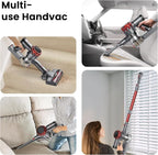 UML0 S3P Cordless Vacuum Cleaner, 45kPa Powerful Suction Vacuum Cleaners for Home, 55-Min Runtime Rechargeable Stick Vacuum, Self-Standing, for Pet Hair Carpet Hard Floor, LED Display