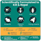 Home Guard - Peppermint Insect & Pest Control Spray - Natural Peppermint Oil Spray For Bugs - Plant-Based Indoor & Outdoor Spider Spray - Safe Around Kids & Pets - Ant Killer - Cockroach Killer - 16oz